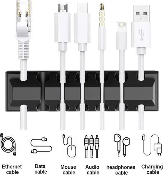 Cable Management Multi Purpose Organizer Set Silicone Clips