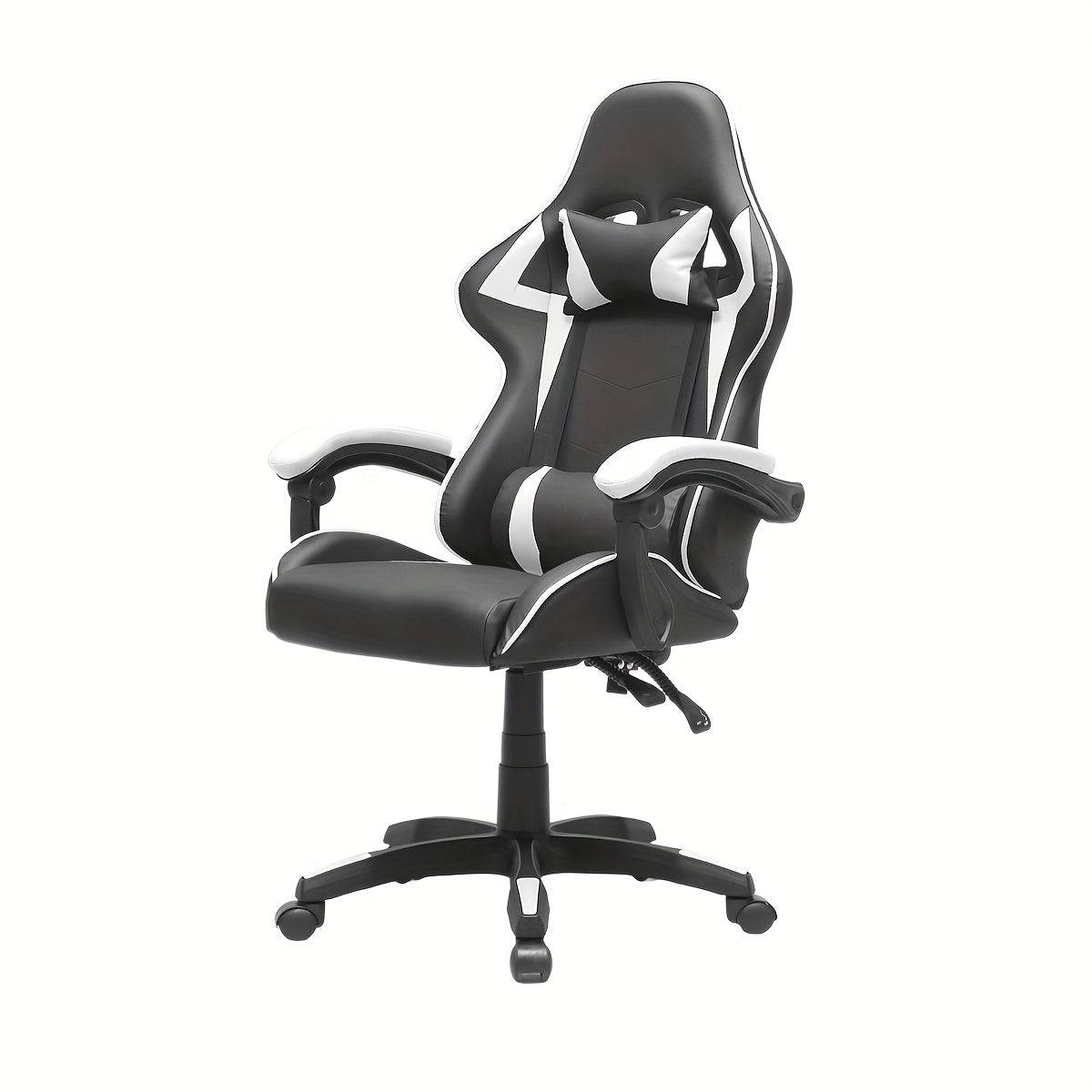Yami Ergonomic Gaming Chair – 155° Reclining Office Chair with Lumbar Support & Headrest, White/Red/Black for PC Gaming & Home Office