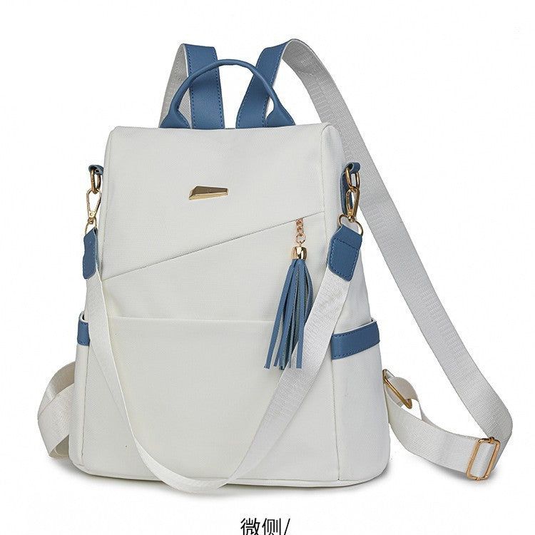 Womens Anti Theft PU Travel Rucksack with Back Zipper Pocket