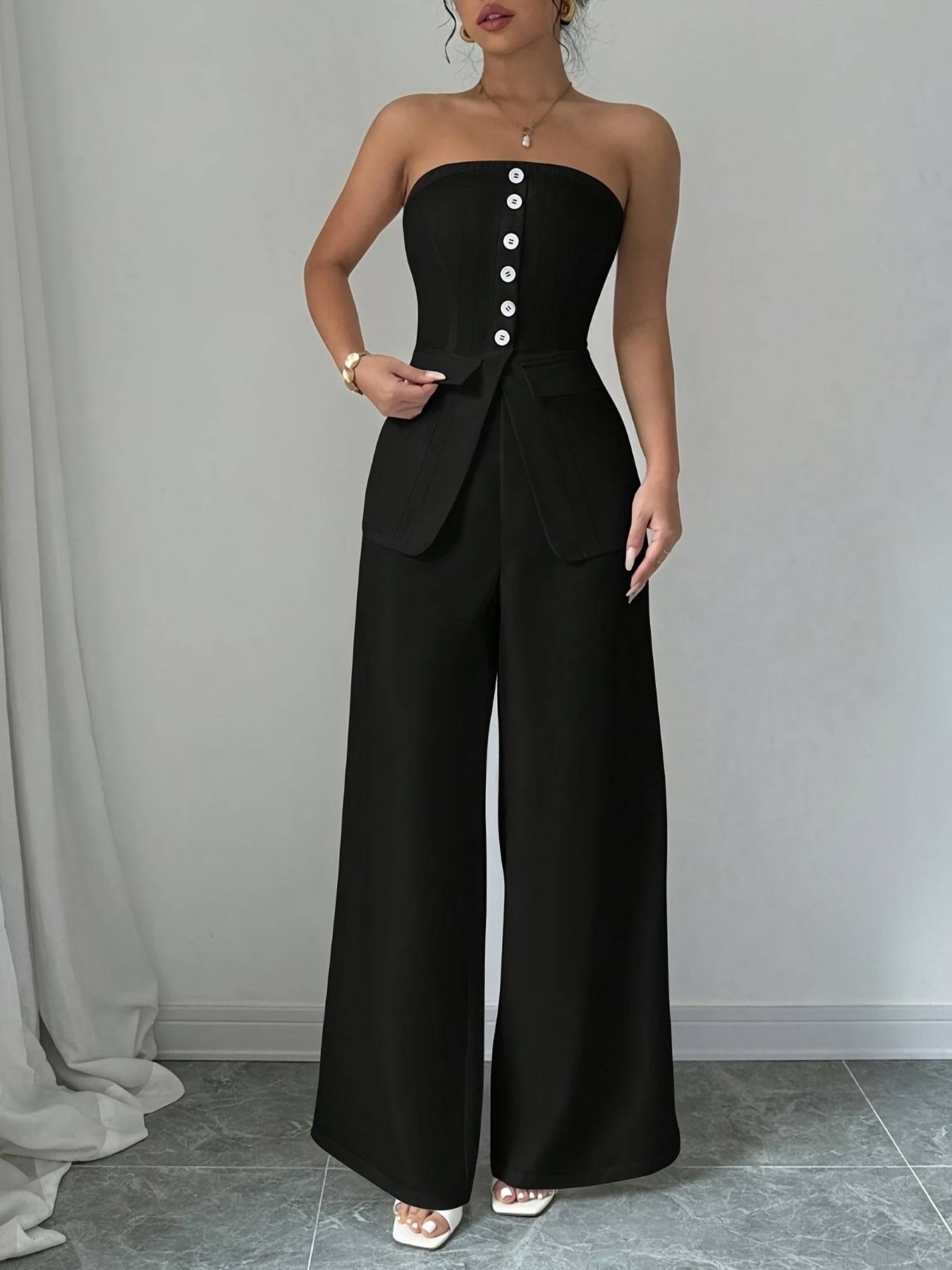 Women’s Elegant Vest Suit – Stylish 2-Piece Outfit for Spring & Summer Casual or Formal Wear