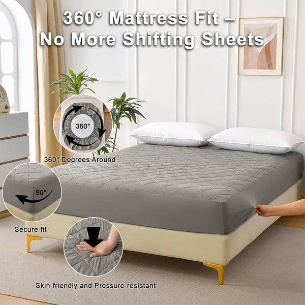 Diamond Grid Waterproof Mattress Protector Soft Cover