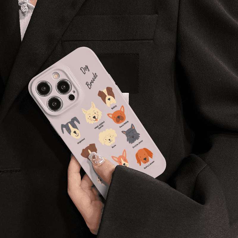 Cartoon Phone Case with Retro Film-Style Design Full-Body Protective Cover with Raised Bezel for Lens Safety Compatible with iPhone 6–16 Plus/Pro/Pro Max