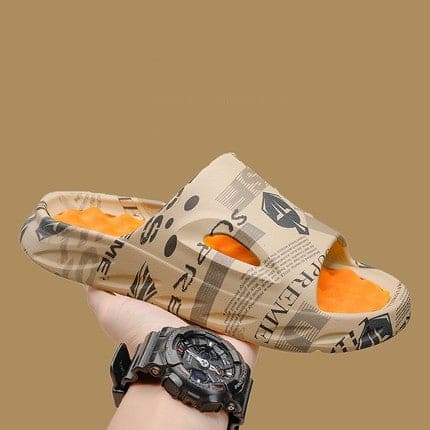 Step On Shit Slippers Men's Summer Massage Soft Sole Outside Wear Non-slip - PMMNAPOLES