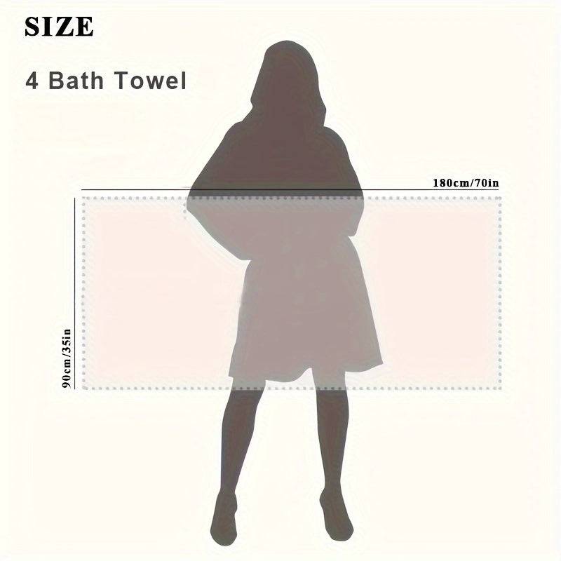4-Pack Oversized Bath Towels Set 35"x70" XL Microfiber Towels Quick-Dry, Soft & Absorbent for Family or Hotel Use