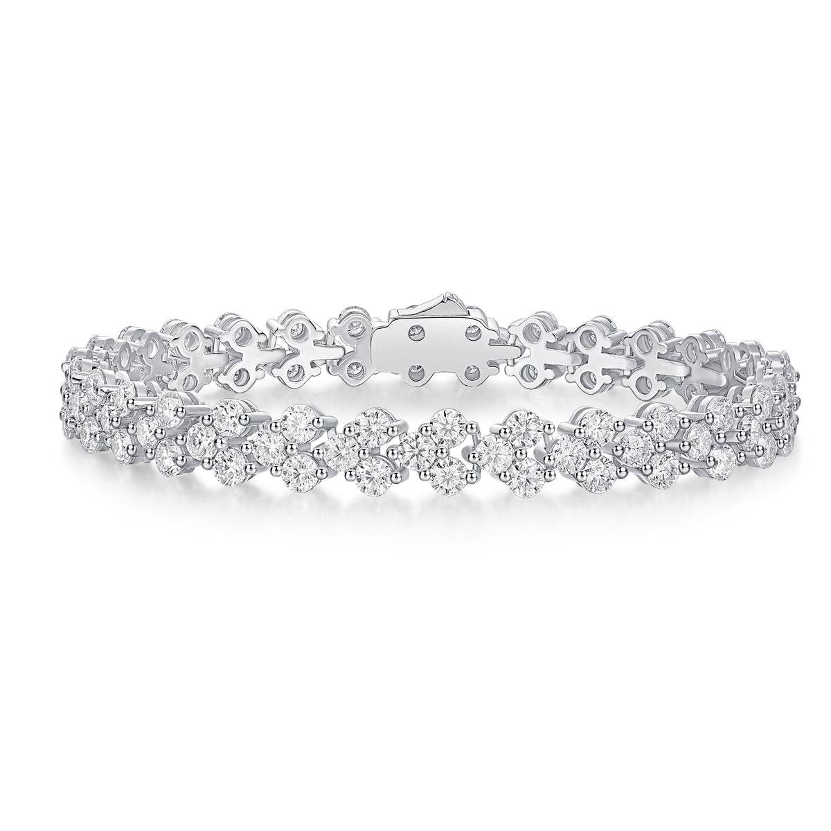 S925 Silver Moissanite Bracelet Elegant Luxury Style