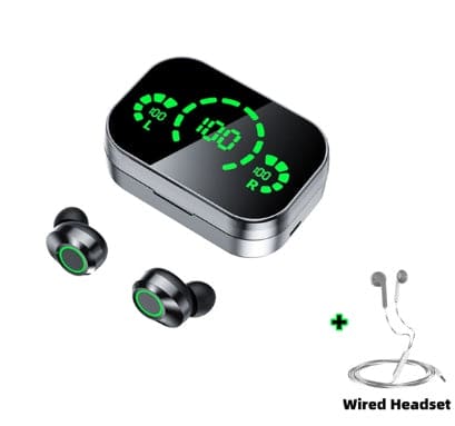 Wireless Bluetooth Headset Large Screen Smart Digital Display In Ear Breathing Light - PMMNAPOLES