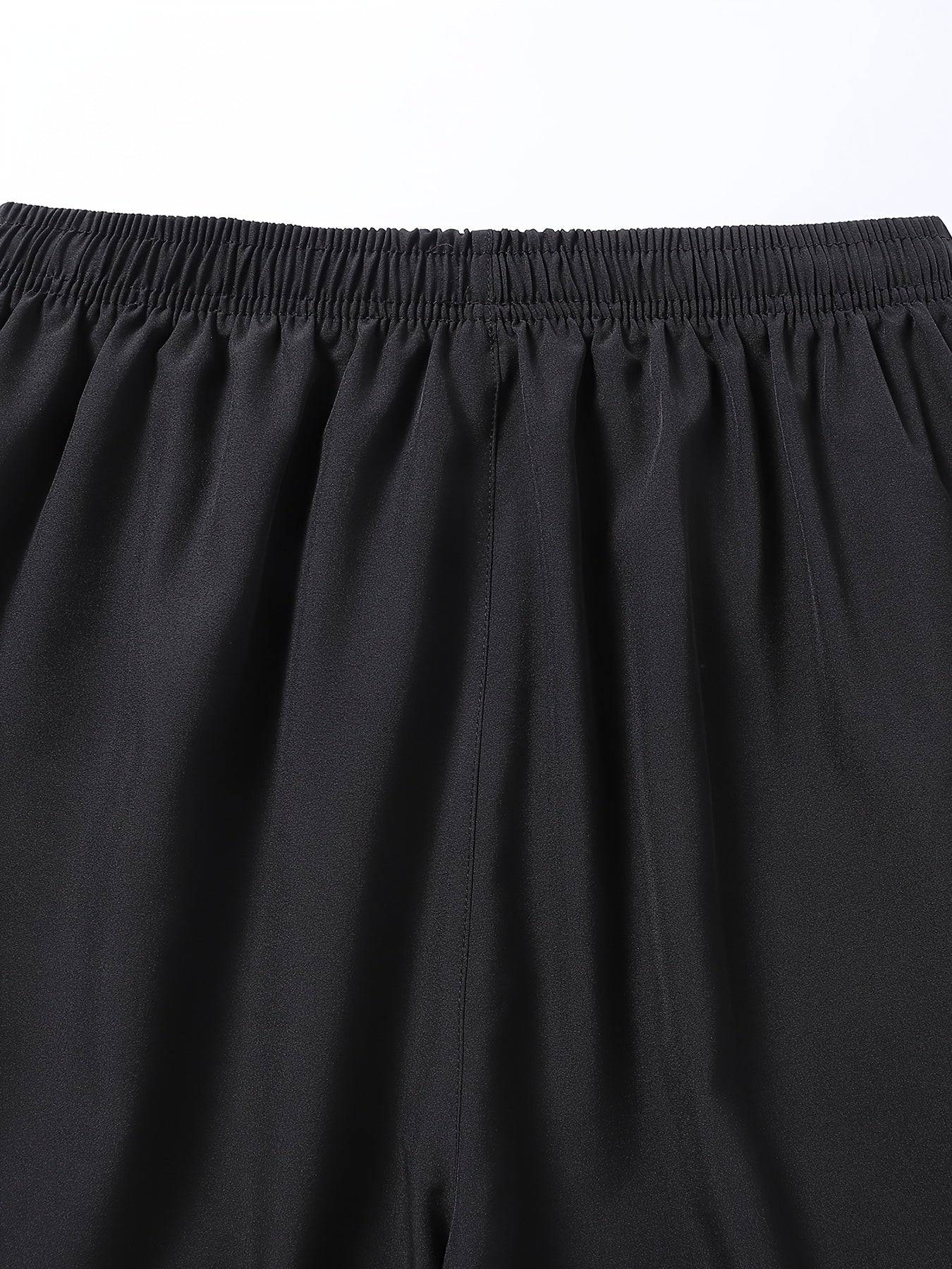 Men’s Casual Shorts 7-Pack – Wrinkle-Free Polyester Blend, Embossed Design, Solid Colors