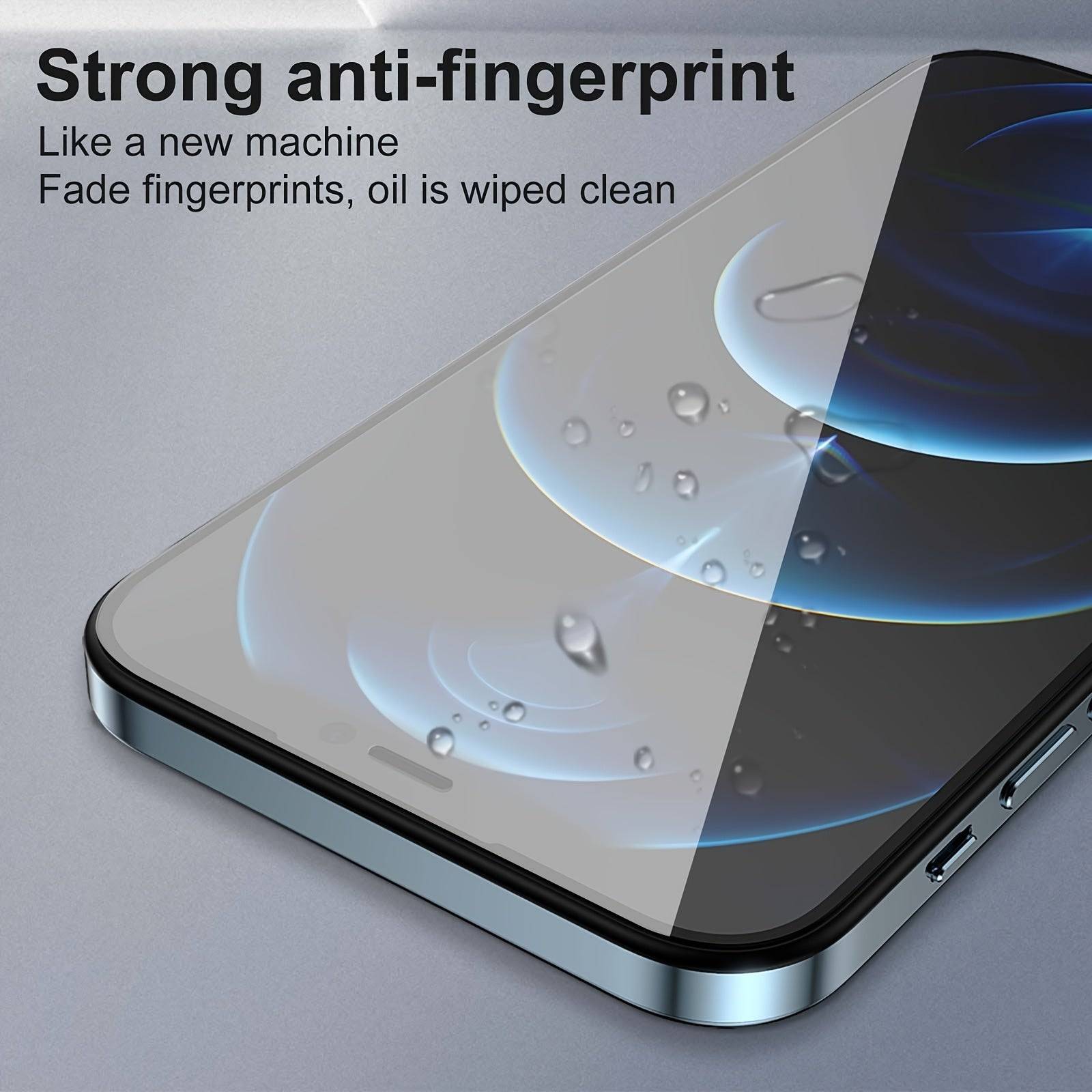 8-Pack Anti-Spy Screen Protector for iPhone X–16 Pro Max 9H Tempered Glass, Privacy, Scratch & Fingerprint Resistant