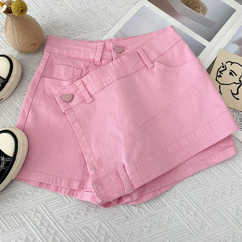 Irregular Denim Sheath Half-length Pants Casual Shorts - PMMNAPOLES