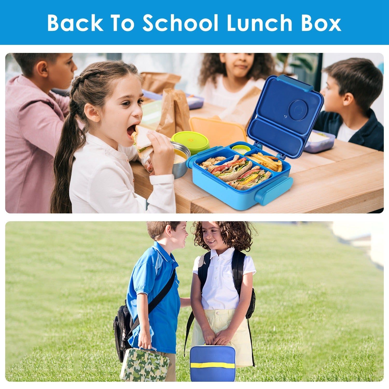 Kids Thermal Lunch Box With Insulated Storage Bag Set