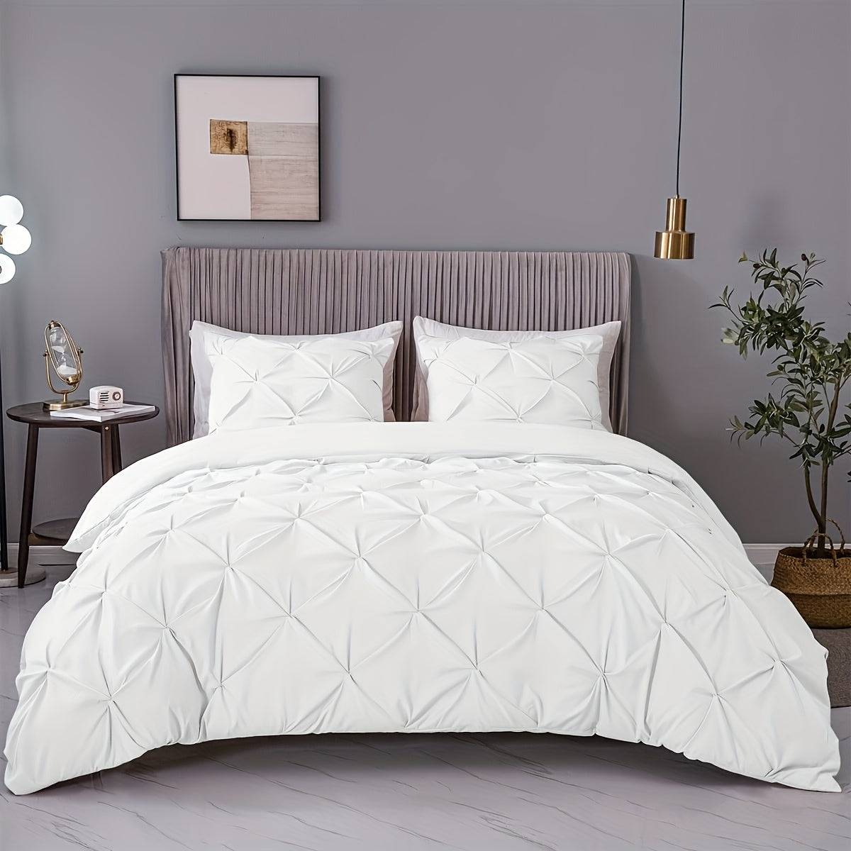Luxury Duvet Cover Set 3pcs – 100% Sufiber 120g, Zipper Closure & Corner Ties, Soft & Durable Bedding Gift Set for Valentine’s Day