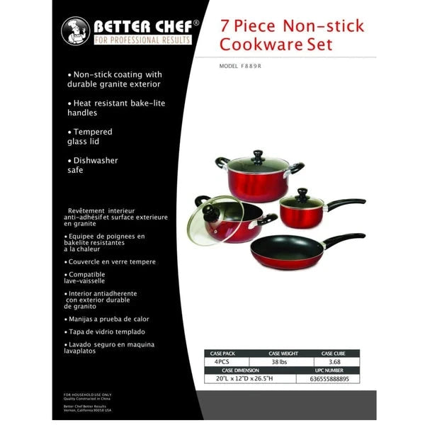 7 Piece Aluminum Non Stick Cookware Set