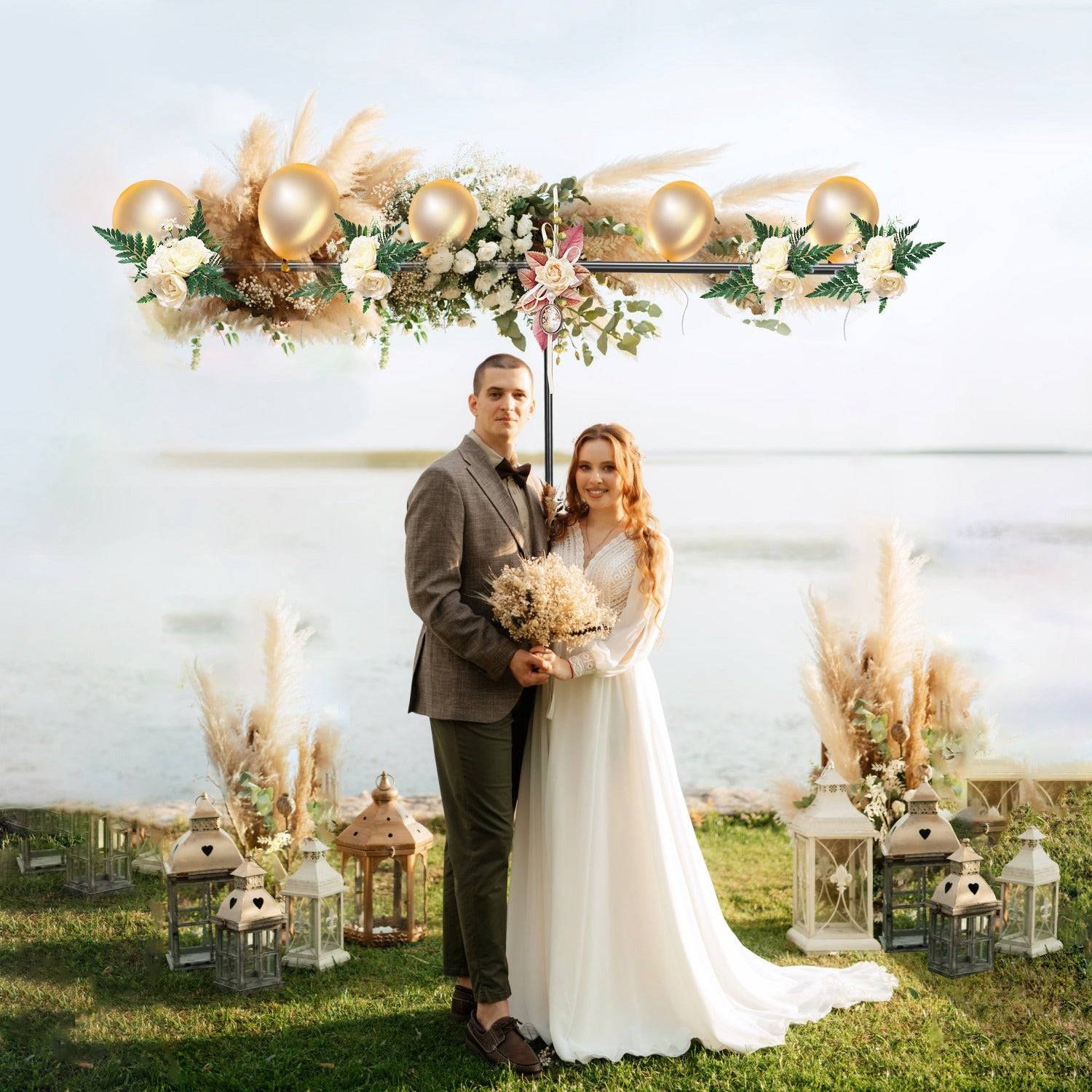 5x6.5FT T-Shape Backdrop Stand with Clamps