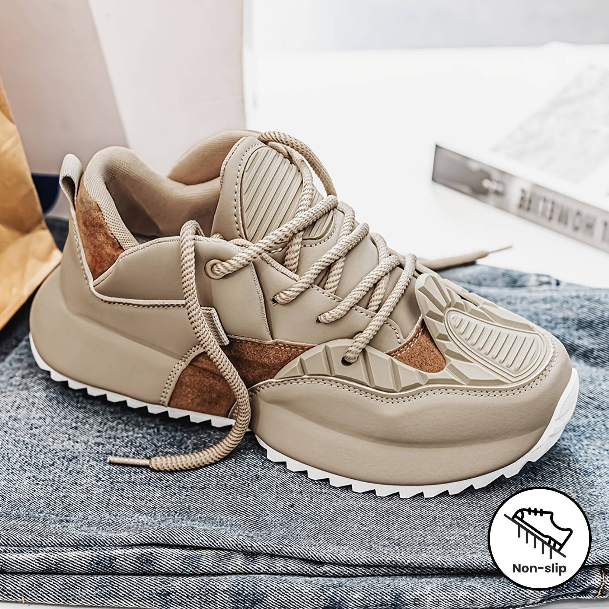 Men’s White Casual Sneakers – Trendy Non-Slip & Wear-Resistant Sport Shoes – All-Match Fashion Board Shoes for Daily Wear