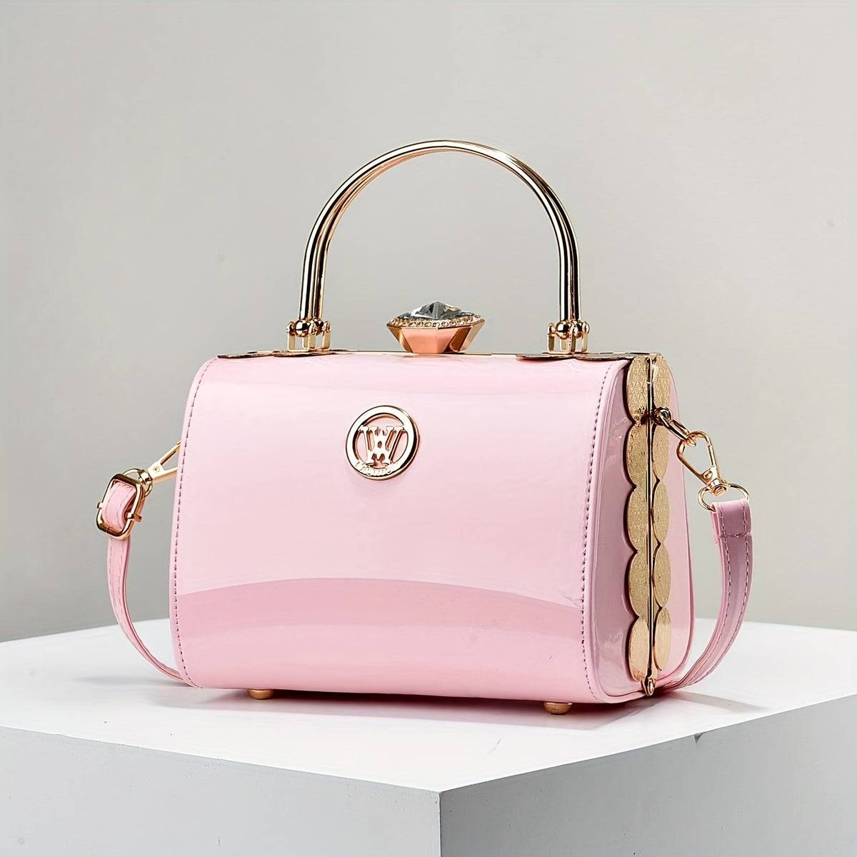 Women’s Glossy Rhinestone Handbag – Elegant Luxury Crossbody Bag for Banquet, Party, Prom & Evening Events