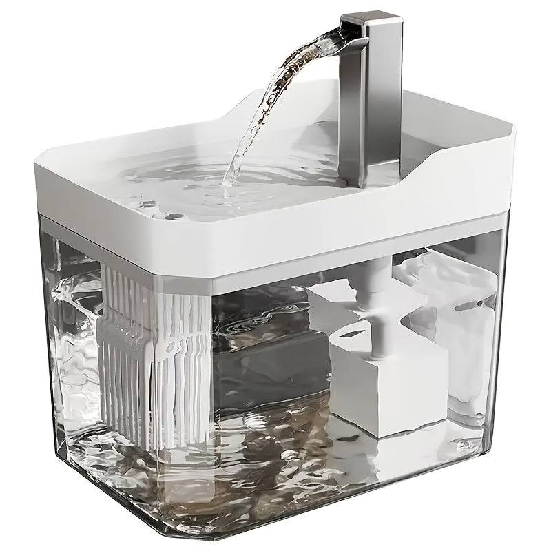 Pet smart water dispenser 50.7oz, automatic circulation, ultra-silent, USB rechargeable for cats and dogs, no battery