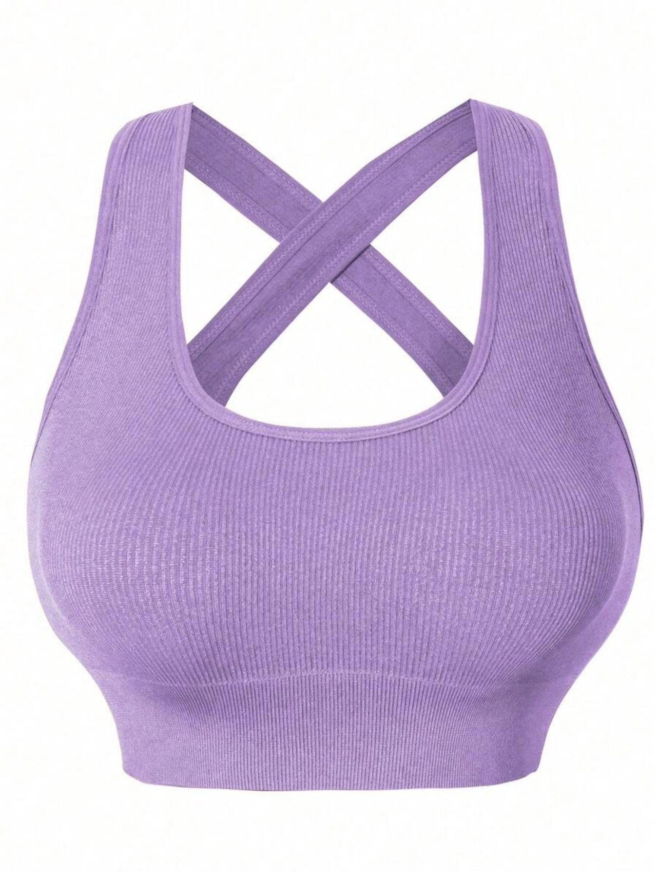 3-Piece Women’s Seamless Activewear Set with Backless Sports Bra & Hip-Lifting Leggings, High-Stretch with Crossover Straps