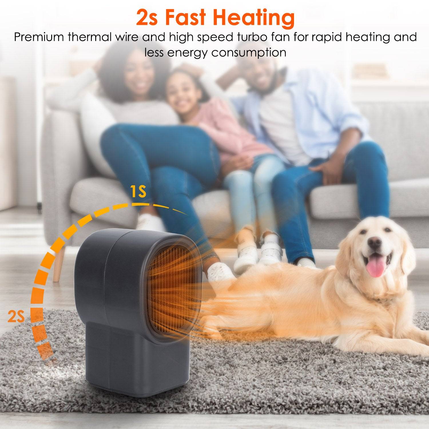 400W Portable Heater Compact Space Unit