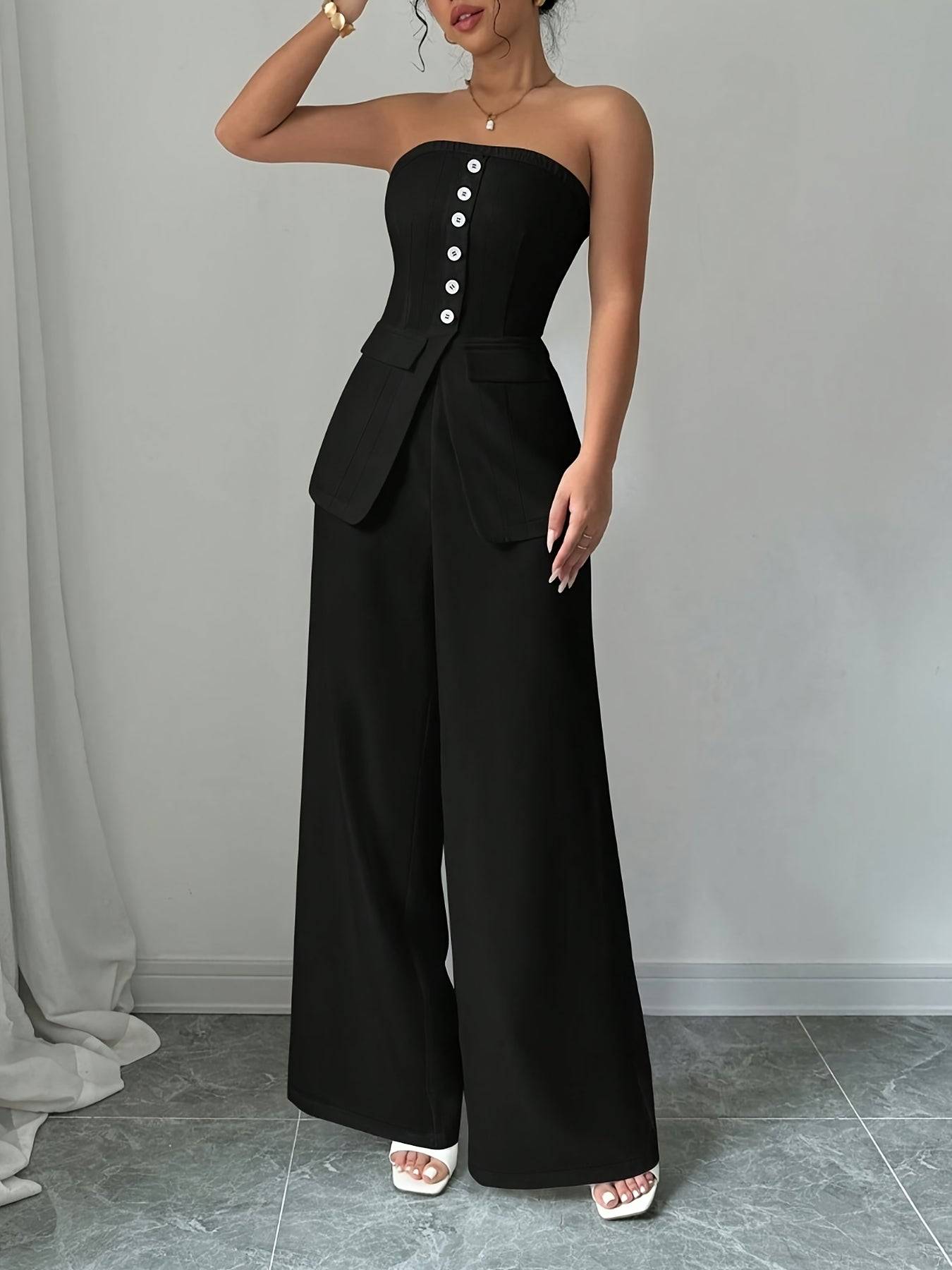 Women’s Elegant Vest Suit – Stylish 2-Piece Outfit for Spring & Summer Casual or Formal Wear