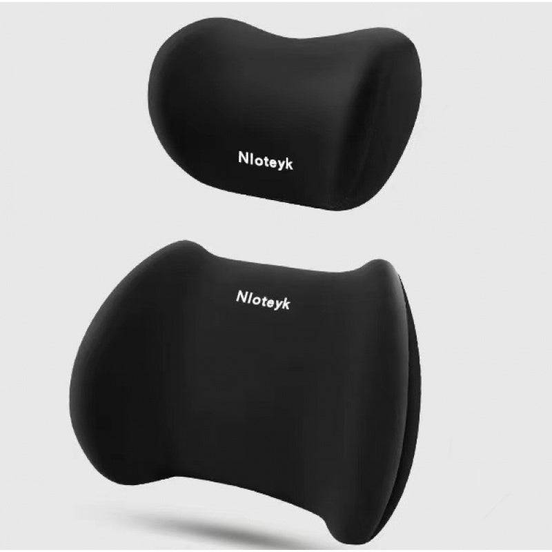 Ergonomic Car Neck & Lumbar Support Pillow Set Comfortable Foam Headrest for Driving 4-Season Universal Design 2 Sets