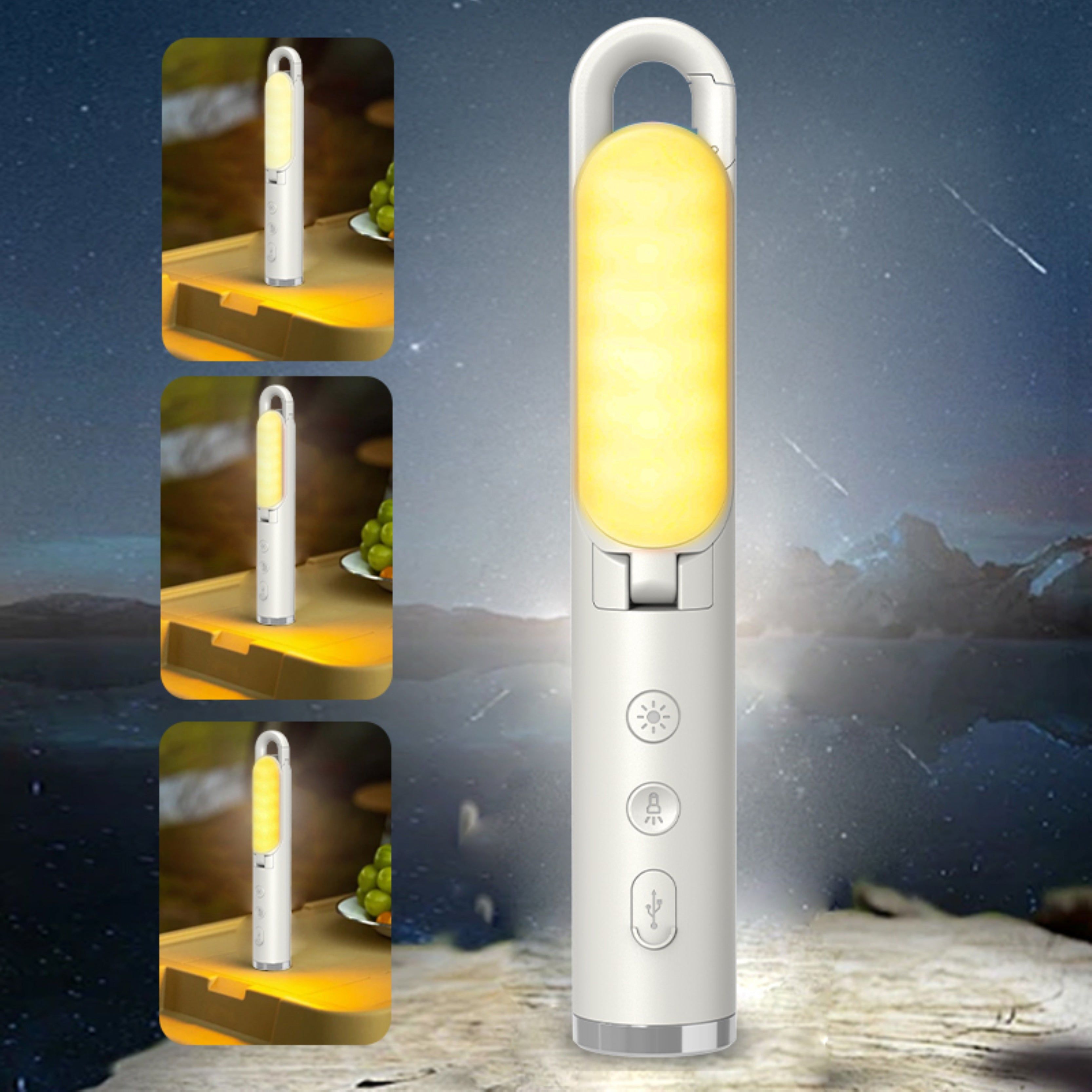 LED Camping Lantern 3 in 1 Foldable Rechargeable Light