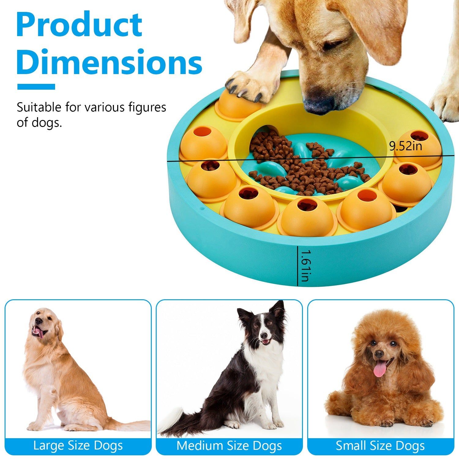 Interactive Dog Puzzle Feeder Slow Toy