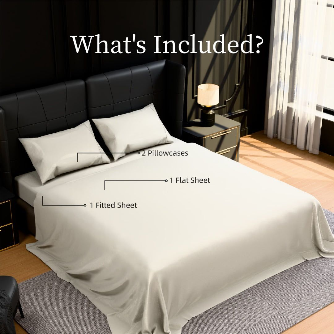 King Bed Sheets Set Microfiber 4 Piece Comfort