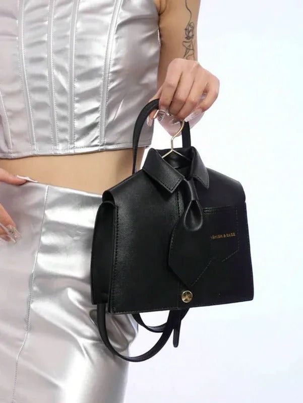 Women Crossbody Bag Quirky Collar Shaped Flap Purse