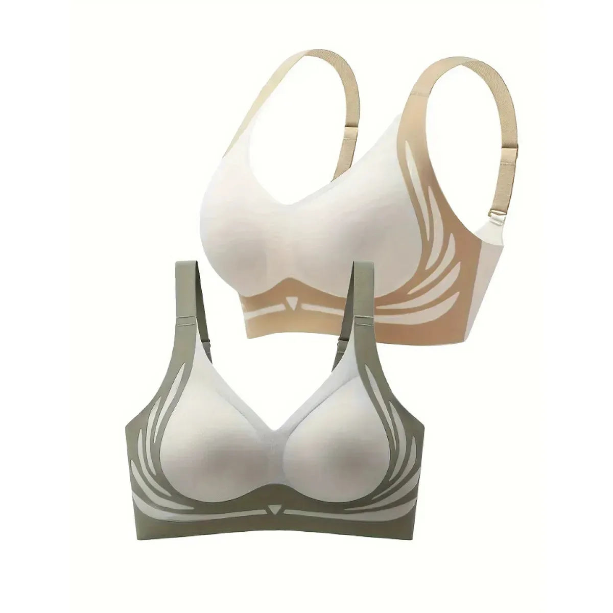 4-Pack Seamless Push-Up Sports Bras Anti-Gravity Lift & Gather Support