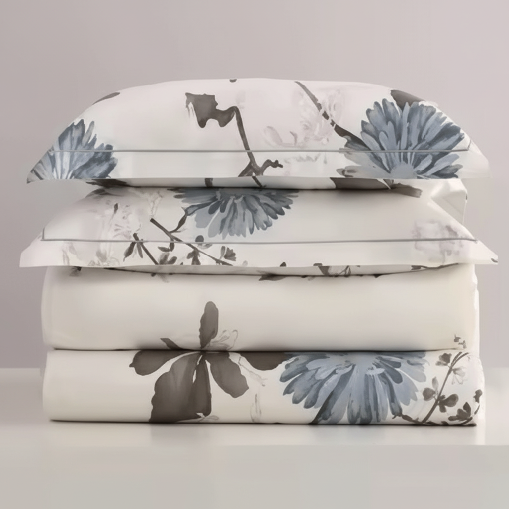 Floral Print Duvet Cover Queen Bedding Set