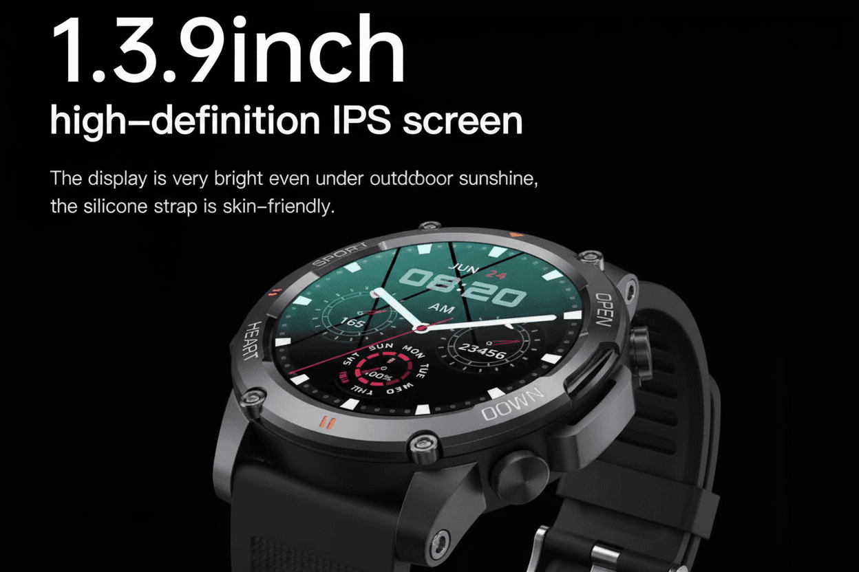 Mens Smart Watch Bluetooth Call Fitness
