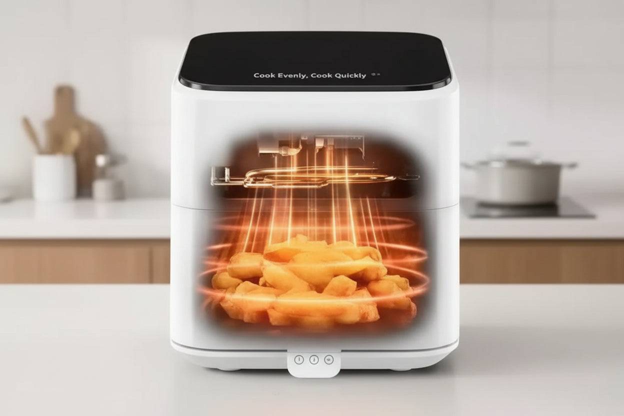 3QT Air Fryer Digital Controls Compact Healthy Cooking