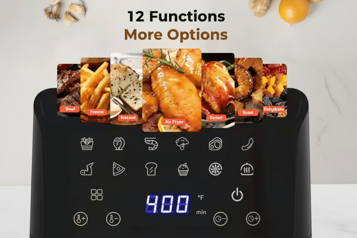 8.5 Qt Air Fryer 12 in 1 High Power Cooker