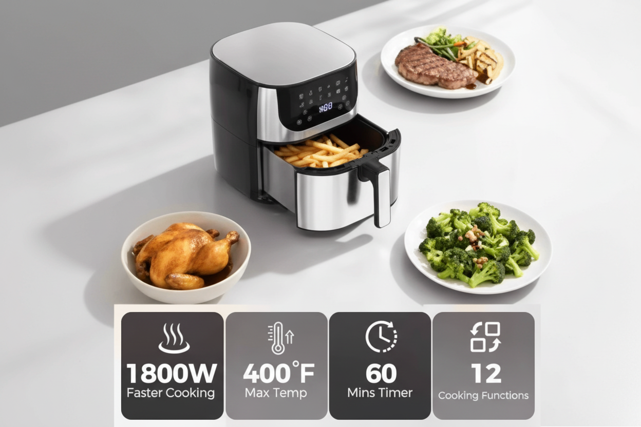 8.5 Qt Air Fryer 12 in 1 High Power Cooker