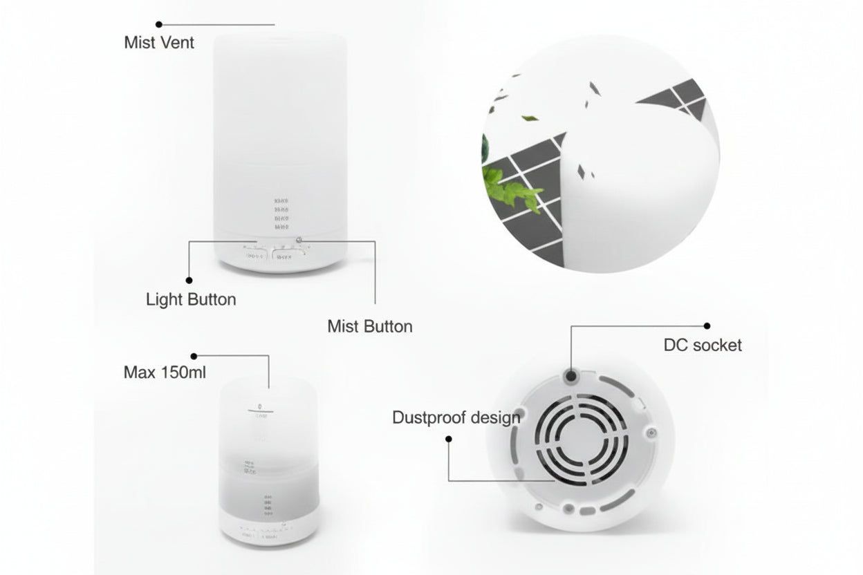 Mini Ultrasonic Essential Oil Diffuser