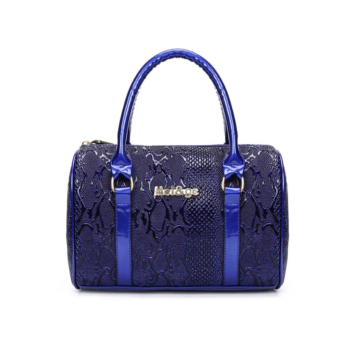 Glossy PU Leather Shoulder Bag for Women, Multi-Carry Design, Fits iPad & Wallet