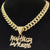 Hip Hop Letter Pendant Cuban Necklace For Women Men - PMMNAPOLES