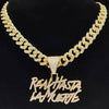 Hip Hop Letter Pendant Cuban Necklace For Women Men - PMMNAPOLES