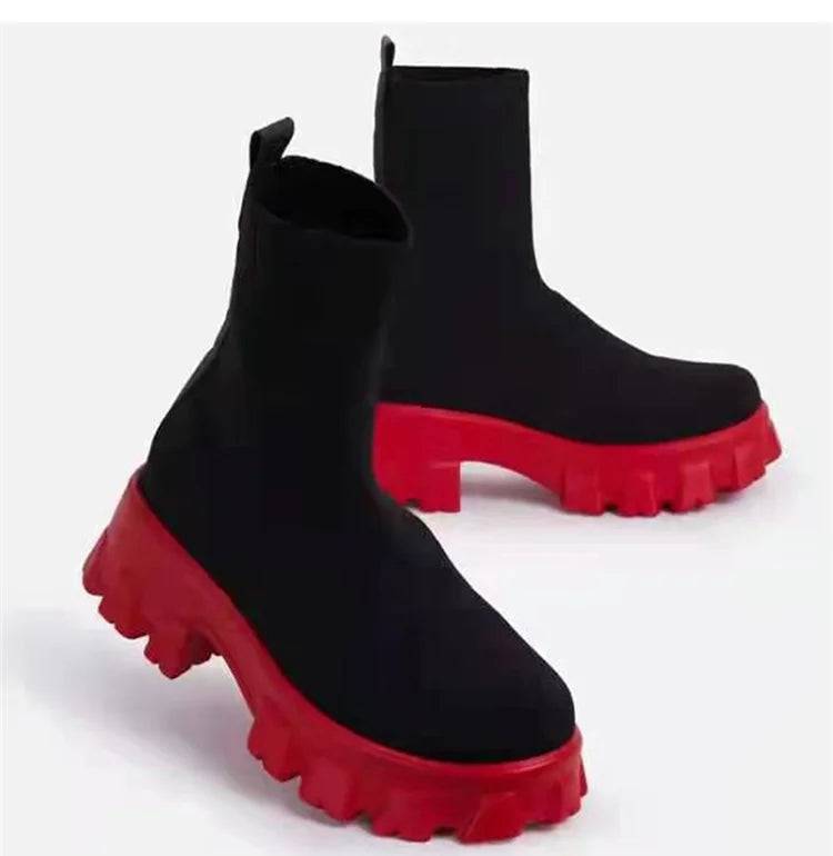 Women Short  Platform Boots Autumn Winter - PMMNAPOLES