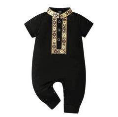 Baby boy clothes summer short sleeve casual prince romper for toddler - PMMNAPOLES