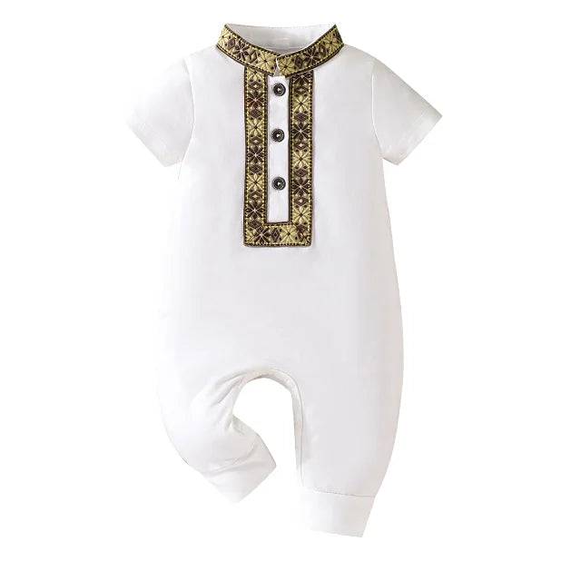 Baby boy clothes summer short sleeve casual prince romper for toddler - PMMNAPOLES