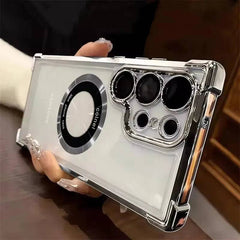 Luxury Plating Magnetic Clear Case Shockproof Silicone Cover - PMMNAPOLES