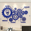 Retro Industrial Style Gear Wall Stickers For Home Living Room Decorative Wallpaper - PMMNAPOLES