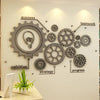 Retro Industrial Style Gear Wall Stickers For Home Living Room Decorative Wallpaper - PMMNAPOLES