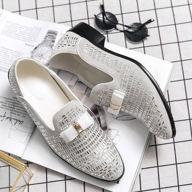 Men's loafers, luxury brand, rhinestones, Italian fashion - PMMNAPOLES