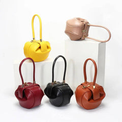 Brand designer round handbag, synthetic leather - PMMNAPOLES