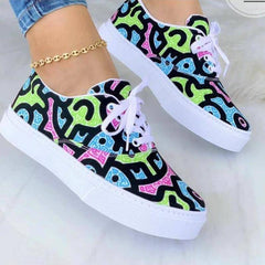 Fashion Graffiti Women Sneakers Trainers Shoes - PMMNAPOLES