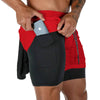 Men's Double Layer Fitness Shorts - PMMNAPOLES