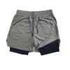 Men's Double Layer Fitness Shorts - PMMNAPOLES