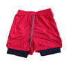 Men's Double Layer Fitness Shorts - PMMNAPOLES